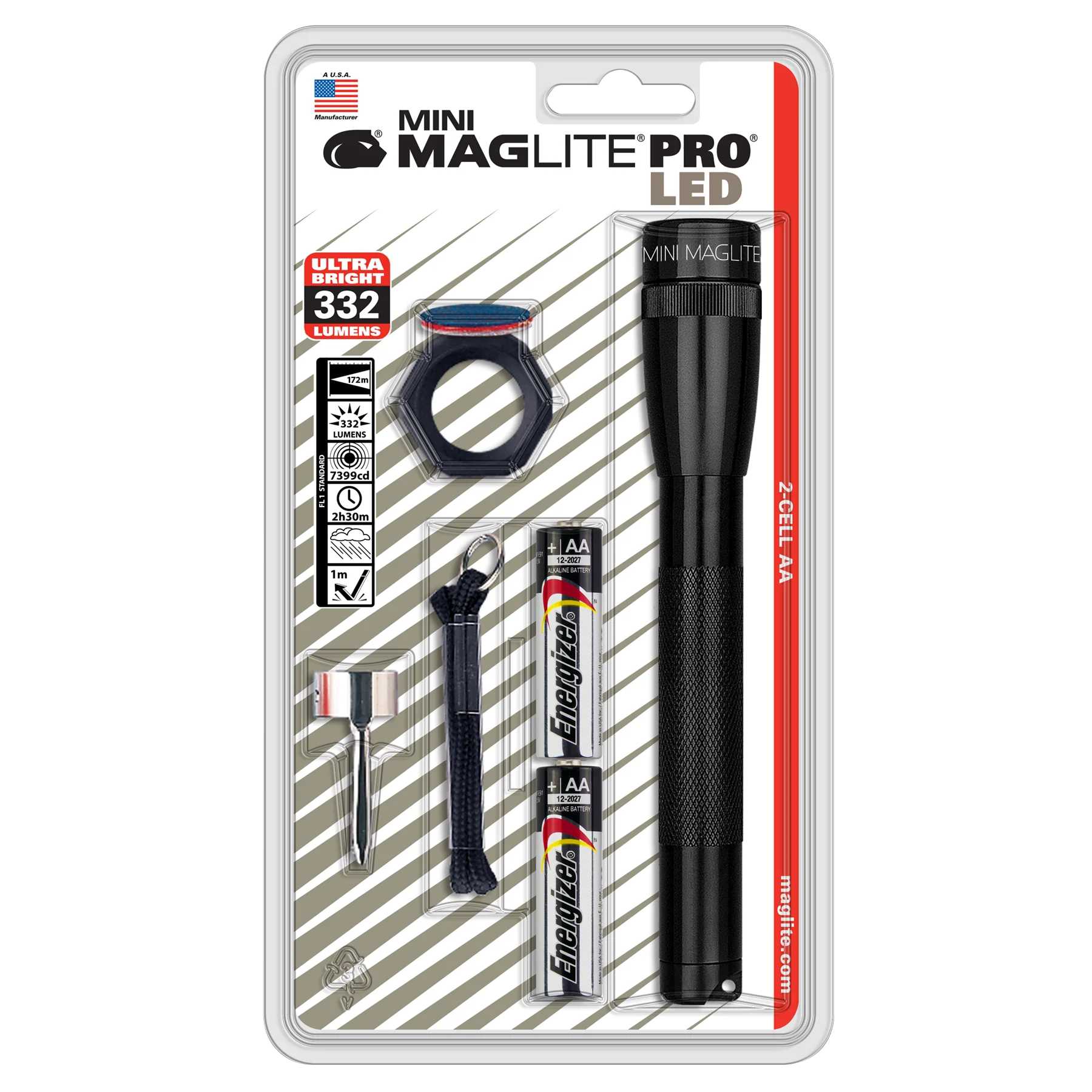 B2B- Mini Maglite LED PRO 2-Cell AA Combo Pack