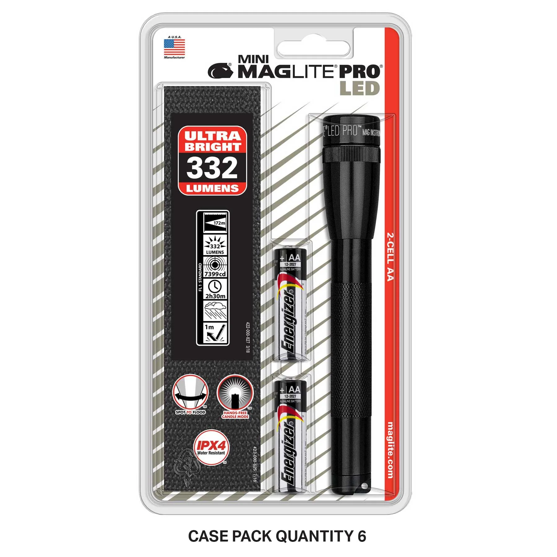 B2B- Mini Maglite Pro LED 2 AA Holster Pack