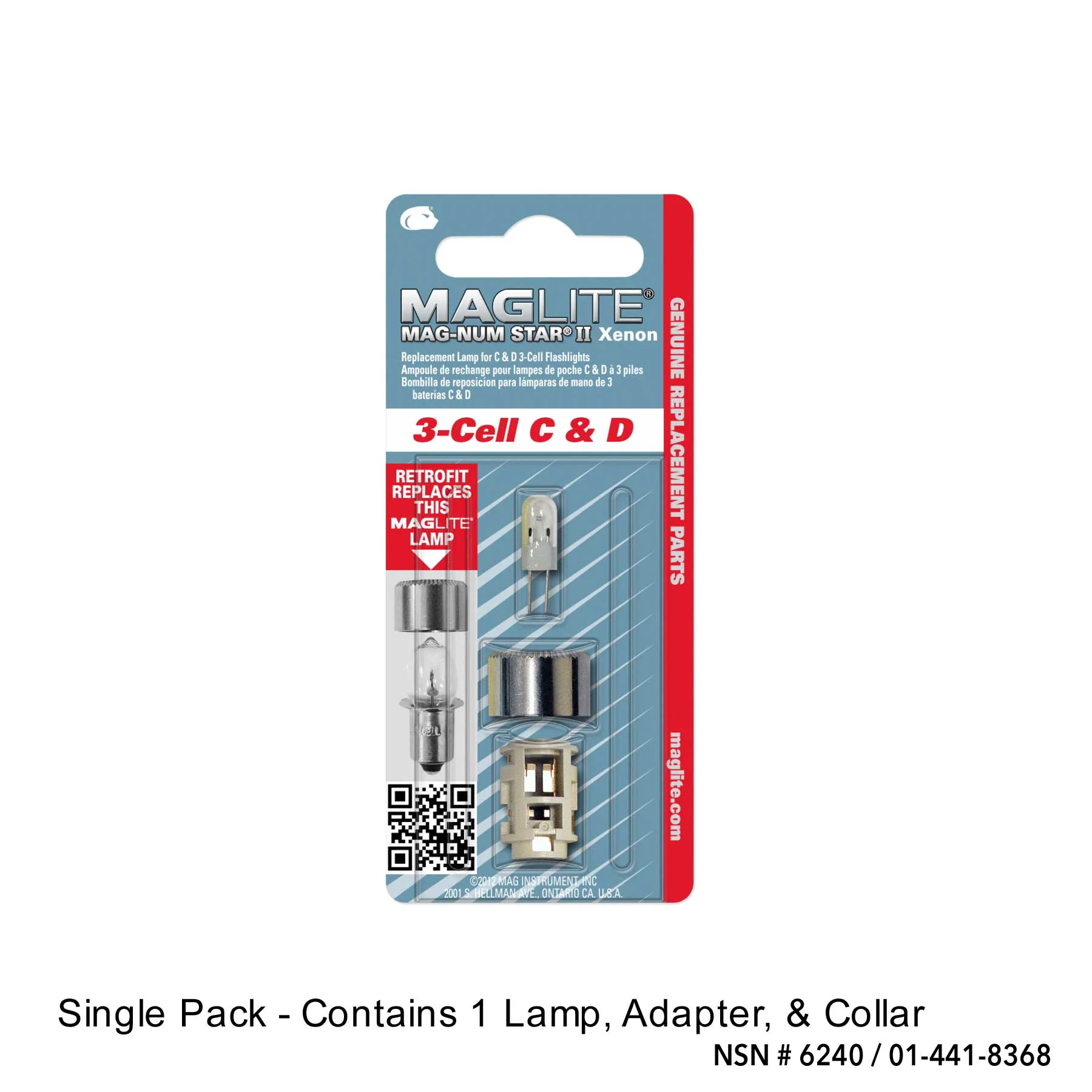 B2B- Replacement Lamp-Bulb for Maglite 3-Cell C & D Flashlight - Image 2