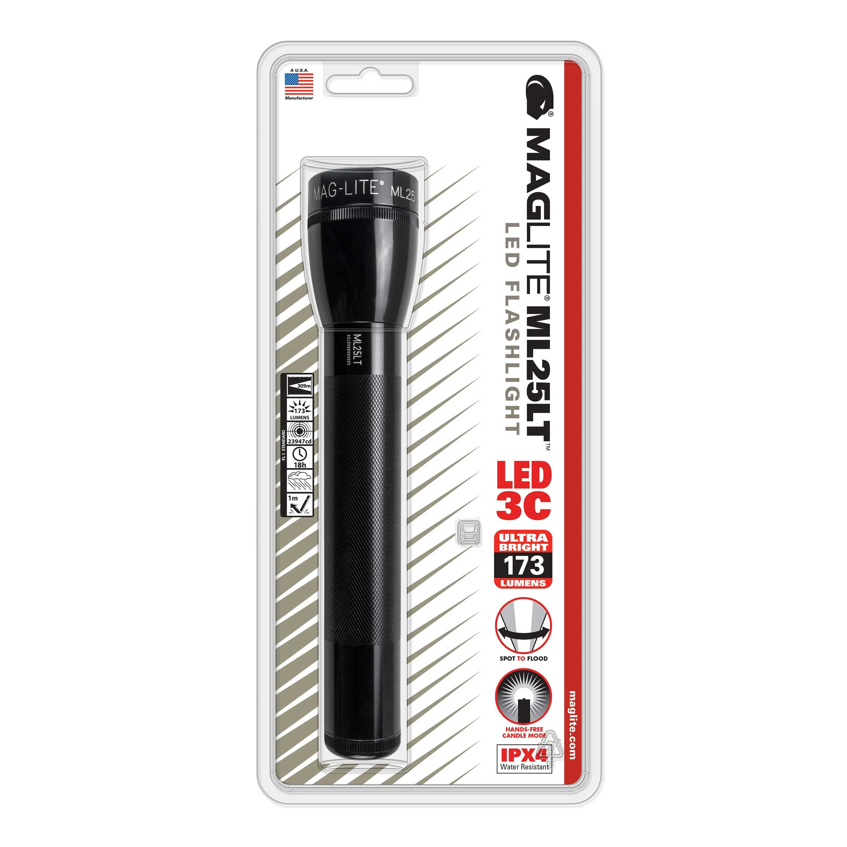 ML25LT LED 3-Cell C Flashlight - Blister pack