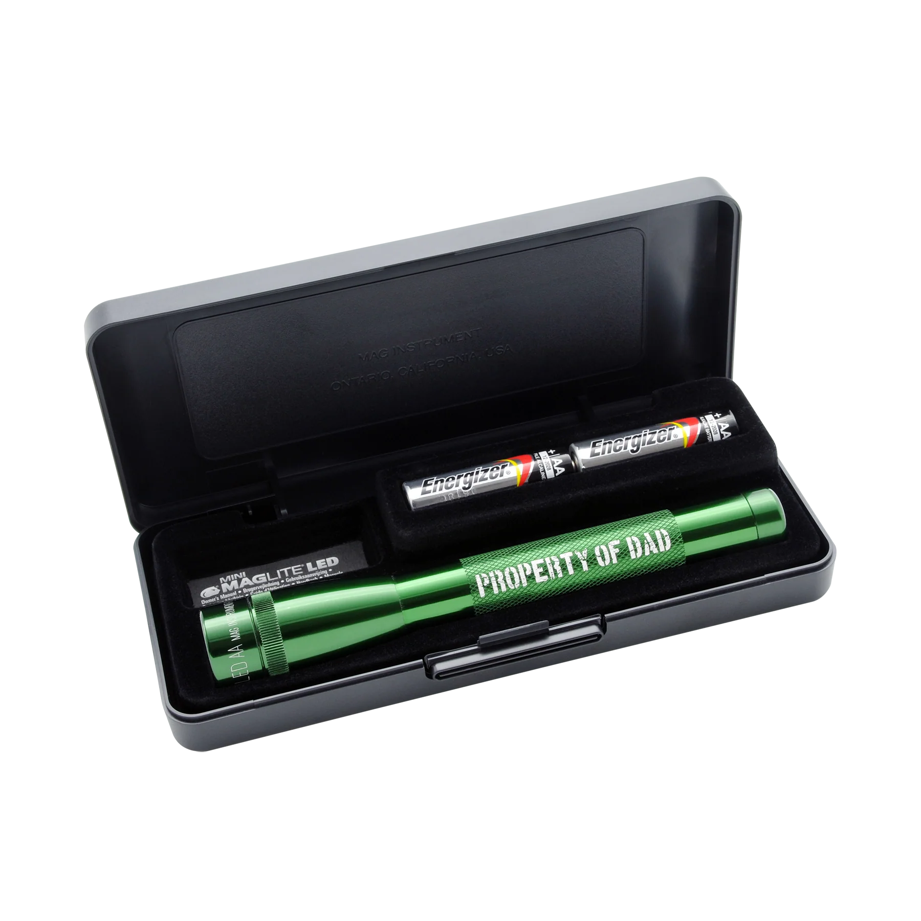 Mini Maglite LED 2AA - Property of Dad - Green