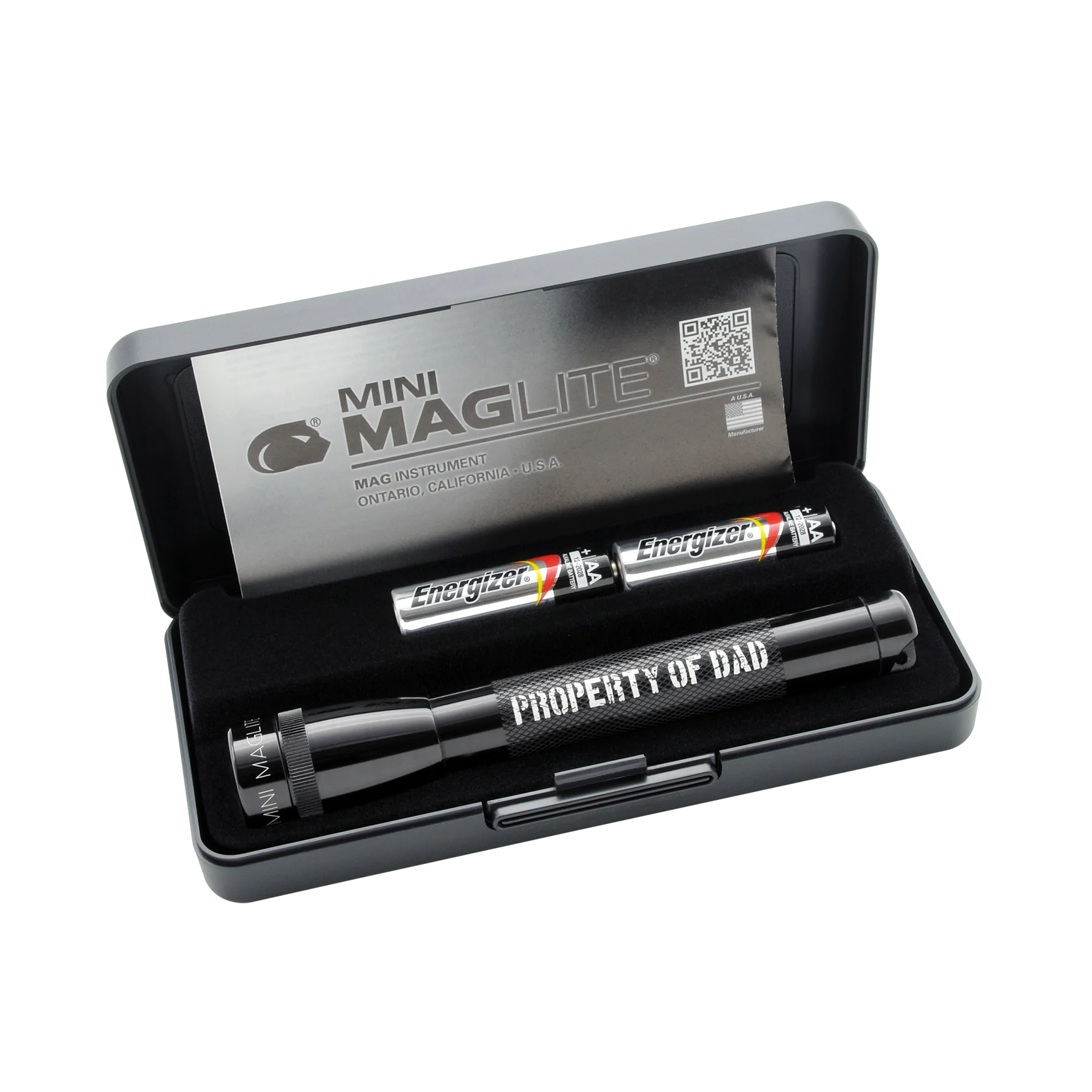 Mini Maglite Xenon 2AA - Property of Dad - Black