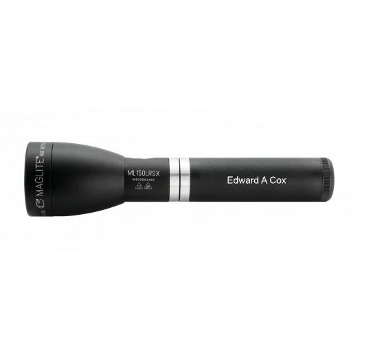 ML150LRSX Rechargeable LED Fast-Charging Flashlight - Matte Black - Custom Tactical Engraving