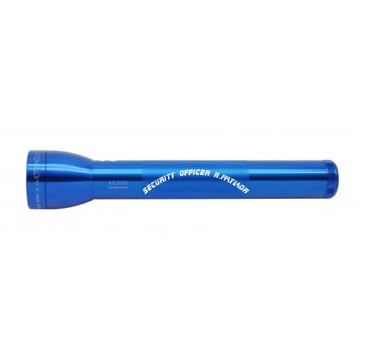 ML300L LED 3-Cell D Flashlight - Blue - Custom Engraving